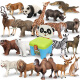 Mechile动物模型仿真模型野生动物园儿童玩具套装摆件宝宝早教认知儿童节礼物 动物18件套装