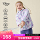 迪士尼（DISNEY）儿童装女童轻薄三防连帽羽绒服白鸭绒外套23冬DB341KE25蓝130