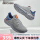斯凯奇（Skechers）跑步鞋男软底网面透气运动休闲鞋65867GYBL灰色/蓝色41