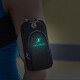 WELLHOUSE 手机臂包 跑步手机包男女夜光臂袋健身骑行反光运动臂包 素雅黑