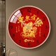 BBA 挂钟新中式创意客厅挂钟中国风吉祥福字钟表挂墙12寸 年年有余 