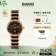 雷达（RADO）瑞士手表晶萃镶钻陶瓷机械女表流金棕金晨同款