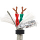 番禺五羊 TRVVPS高柔性拖链双绞屏蔽电缆线4芯国标电源线 4*0.5平方/100米