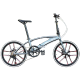 HITO 德国品牌 22寸折叠自行车超轻便携折叠车碟刹 铝合金单车 男女成人禧玛诺变速公路车 钛色一体轮