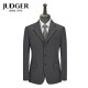 庄吉（Judger）毛料西服套装上衣纯色 商务休闲男士羊毛单西装正装外套 灰色 185/108B