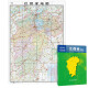江西省地图（盒装折叠）尺寸0.749米*1.068米 城区图市区图 城市交通路线旅游 政区区划图 乡镇信息-中国分省系列地图