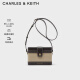 CHARLES&KEITH复古绗缝单肩包斜挎包盒子包包女包女士生日礼物CK2-80701182 Sand沙色 S