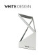 White Design白色设计创意金属建筑感铝合金笔筒桌面收纳办公文具 银色