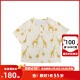 Milkbarn童装夏季儿童t恤 1-6岁男女宝宝夏装 婴幼儿短袖圆领上衣 长颈鹿 110cm