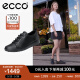 爱步（ECCO）夏季纯色系带休闲鞋女 牛皮舒适板鞋 柔酷7号440303 黑色44030301001 36