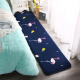 NOLIN 诺凌地毯卧室长条床边毯床边垫子加厚卧室铺地软垫可睡觉宝宝爬爬垫 藏青色 火烈鸟 1.5cm 厚 50×160厘米