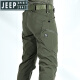 吉普（JEEP）战术长裤宽松作训多口袋工装裤直筒裤弹力休闲运动 绿色 L