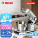 博世（Bosch）进口厨师机家用高端大师级商用智能和面机绞肉机打蛋器称重计时顶配MUMPCX5S32 1500W大师沙丁银+面食创享套装