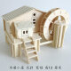 立体拼图木质拼装房子3D木制仿真建筑模型手工木头屋diy玩具 水磨小屋