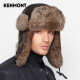 卡蒙（Kenmont）冬季男士真皮羊皮帽子兔毛雷锋帽子男冬保暖冬帽防风帽护耳帽2160 咖啡色 适用头围（58-60cm）