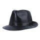 盛锡福帽子21秋冬新款皮礼帽男士绅士羊皮休闲保暖爸爸中老年人英伦牛皮 黑色 60cm