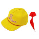 信发（TRNFA）小黄帽+1条红领巾 1-6年级中小学生安全小黄帽荧光logo可调节头带大帽檐防晒遮阳 春秋款套装