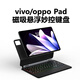 doqo磁吸悬浮OPPO pad妙控键盘适用vivo pad平板电脑专用配件触控板一体式蓝牙鼠标套装11英寸 【标配】黑色 仅适用vivo pad一代（11英寸）