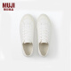 无印良品（MUJI）男女通用 不易疲劳不易沾水运动鞋 无性别男款女款 小白鞋 帆布鞋 米白色 235mm/37码（2.0）