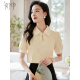 初申夏季短袖T恤女新中式中国风精致盘扣时尚泡泡袖气质上衣S143T1470