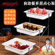 今万福 自助餐展示架陶瓷三层蛋糕水果托盘面包篮甜品寿司摆台 三层深盘