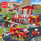 邦宝（BanBao）积木拼装玩具小颗粒消防车系列5岁+男孩儿童礼物 新消防局7110（1318颗粒 7公仔）