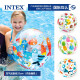 INTEX充气球沙滩球儿童早教游泳水球塑料球水上玩具彩色球海洋球 流行组沙滩球-花色随机-送小手泵
