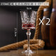 CRISTAL D’ARQUES法国进口欧式水晶玻璃红酒杯雕花葡萄酒杯子家用套装 【2只】270ml雕花红酒杯