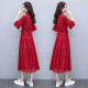 丁唯唯孕妇装夏装连衣裙2023时尚新款韩版裙子夏季中长款红色孕妇裙 红色 XL