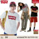Levi's【全新升级】李维斯24夏季新版情侣同款短袖T恤logo印花 白色0000 L