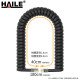 HAILE海乐 HT-101H-1.8M电话线卷线 座机听筒线 弹簧/曲线 4P4C插头 拉直长1.8米 黑色 10条装