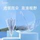 天玮伞业（Tianwei umbrella）16骨透明伞纤维骨抗风自动纯色POE伞简约纯色成人便捷长柄伞