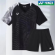 2024新款羽毛球速干透气短袖男女比赛上衣多色套装团购定制 381-黑色-男套装 2XL