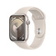 Apple Watch Series 9 智能手表GPS款41毫米星光色铝金属表壳 星光色运动型表带M/L 健康电话手表