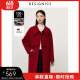 迪赛尼斯（DESIGNICE）中国风100%羊毛双面呢大衣冬季新款新中式国风盘扣毛呢外套女 红色 M