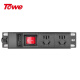同为（TOWE）大功率4000W自接线PDU机柜插座2位弱电箱插排总控插座EN16D/G203K