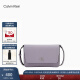 Calvin Klein女包通勤简约金属ck字母翻盖多卡位证件钱包单肩斜挎包DP1653 513-香芋紫 OS