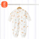 贝瑞加（Babyprints）婴儿连体衣男女宝宝纯棉衣服A类爬服对扣保暖打底内衣 甜橙80