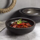 丝贝美瓷 汤碗大号家用创意餐厅特色黑色陶瓷碗商用水煮鱼酸菜鱼大碗和面盆汤盆 10英寸-黑釉款