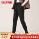鸭鸭（YAYA）高腰羽绒裤女2023冬新款外穿修身显瘦加厚保暖裤子DSZ 黑色 185/88A（XXXL）
