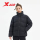 特步（XTEP） 特步羽绒服女2022冬季新款加厚保暖运动外套立领棉服 正黑色 XL