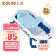 日康（rikang）可折叠浴盆 婴儿洗澡盆婴儿浴盆 电子感温+浴网X1034-1晴空蓝