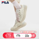 FILA 斐乐官方女鞋CARROT摩登板鞋2024春季新款萝卜鞋休闲运动鞋 古白色/初雪白-AA 37.5