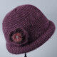 途尊（kingtrip）秋冬中老年帽子女冬毛线帽妈妈帽子冬老人帽女奶奶老太太帽婆婆帽 紫色（金丝毛线帽）