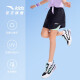 安踏儿童裤子女童梭织短裤2023年夏季新款速干透气跑步短裤 梦幻黑-3 150cm