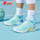 特步（XTEP）篮球鞋男鞋减震耐磨球鞋877219120023宁静蓝/兰紫色45码