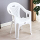 十八行塑料椅子带扶手餐椅靠背椅子家用创意现代简约餐桌大排档餐桌凳子 白色 购4-9张（每张单价）