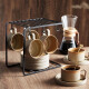 博为（BW）复古陶瓷咖啡杯家用下午茶茶具创意挂耳式拿铁杯碟礼盒套装 6个装【礼盒包装】