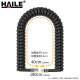 HAILE海乐 电话线卷线 座机听筒线话筒连接手柄弹簧曲线 4P4C插头 拉直长1.8米 黑色HT-101H-1.8M
