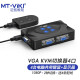 迈拓维矩 MT-viki VGA KVM切换器 4口 usb线控桌面开关切换 4进1出 四进一出 MT-401-KM